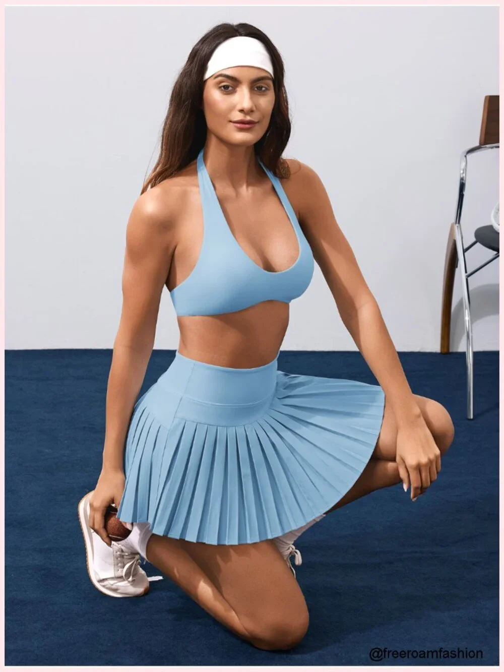 Pleated Tennis Skort with Built-in Shorts, High Waist A-Line Golf Skirt, 2